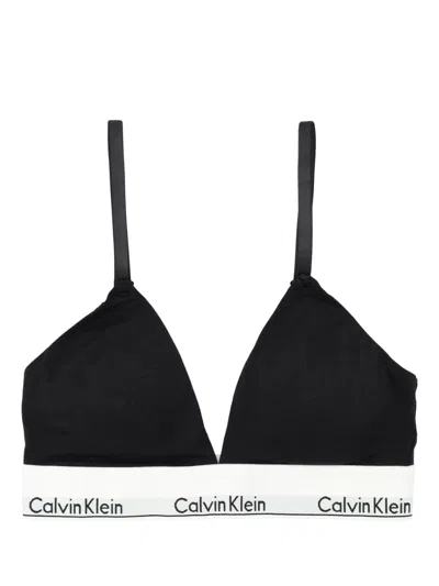 CALVIN KLEIN LOGO-STRAP BRA