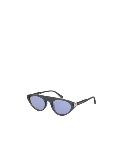 Calvin Klein Logo Sunglasses In Blue