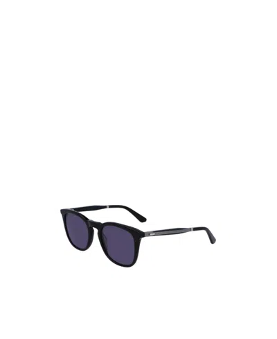 Calvin Klein Logo Sunglasses In Blue