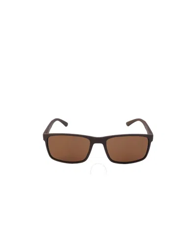 Calvin Klein Logo Sunglasses In Brown