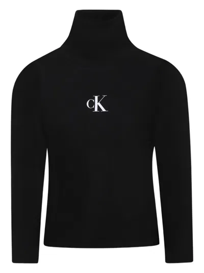 Calvin Klein Kids' Logo Sweater In Black