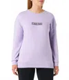 Calvin Klein Logo Sweatshirt In Lilac In Purple
