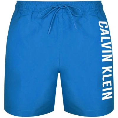 CALVIN KLEIN CALVIN KLEIN LOGO SWIM SHORTS BLUE