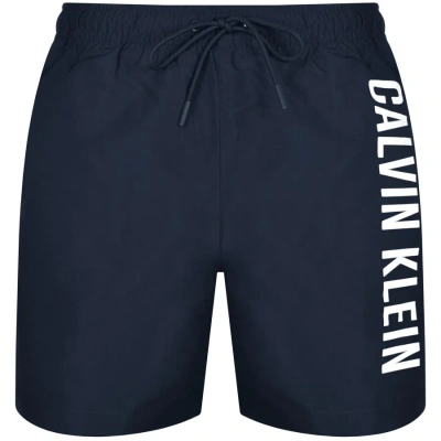 Calvin Klein Logo Swim Shorts Navy In Black
