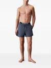Calvin Klein Logo Swimming Shorts In Gray