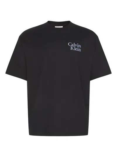 Calvin Klein Logo T-shirt In Black