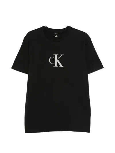 Calvin Klein Logo T-shirt In Black