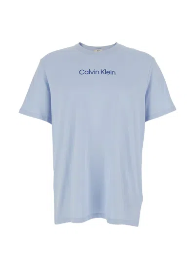 Calvin Klein Logo T-shirt In Blue