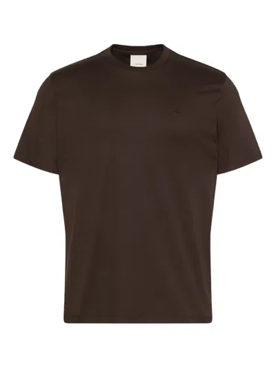 Calvin Klein Logo T-shirt In Brown