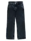 Calvin Klein Logo-tag High-rise Jeans In Blue