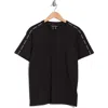 Calvin Klein Logo Tape Sleeve T-shirt In Black