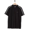 Calvin Klein Logo Tape Zip Polo In Black