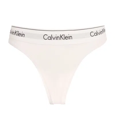 Calvin Klein Logo Thong In White