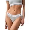 Calvin Klein Logo Thong In Srb Sterling Bl