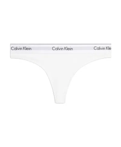 Calvin Klein Logo Thong Underwear In White