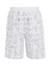 Calvin Klein Logo Track Shorts In White