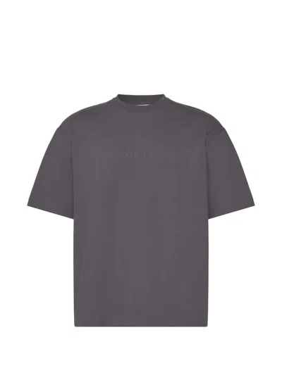 Calvin Klein Logo T-shirt In Gray
