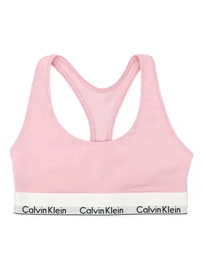 CALVIN KLEIN LOGO-UNDERBAND SPORTS BRA