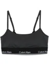 Calvin Klein Logo-underband Sports Bra In Black