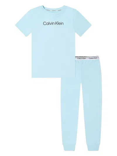 Calvin Klein Logo Underwear Set In 蓝色