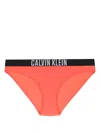 Calvin Klein Logo-waistband Bikini Bottoms In Red