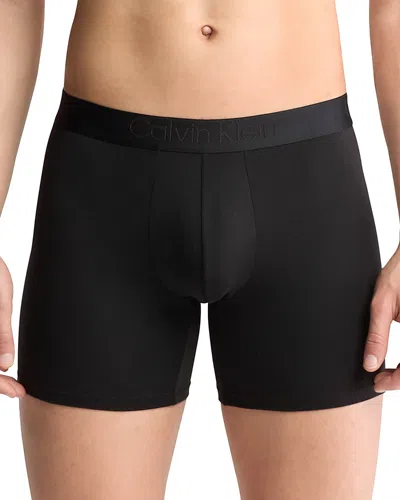 Calvin Klein Logo Waistband Boxer Briefs, Pack Of 3 In Qta Black/
