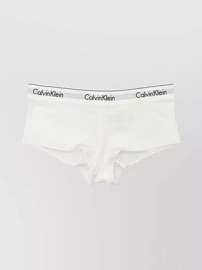 Calvin Klein Logo Waistband Boxer Shorts In White