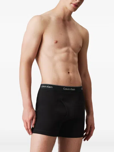 Calvin Klein Logo-waistband Boxers In Black