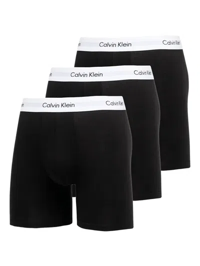 Calvin Klein Logo-waistband Boxers (pack Of Three) In Black