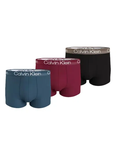 Calvin Klein Logo-waistband Boxers (pack Of Three) In Multi