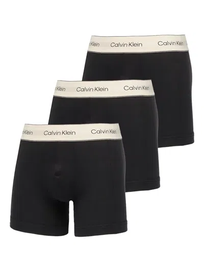 Calvin Klein Logo-waistband Boxers (pack Of Three) In Black