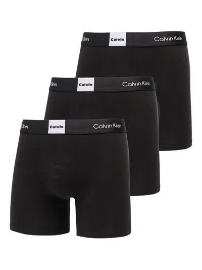 Calvin Klein Logo-waistband Boxers (pack Of Three) In Black