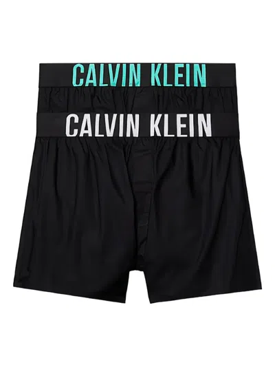 Calvin Klein Logo-waistband Boxers (pack Of Two) In Black