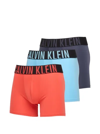 Calvin Klein Logo Waistband Brief (set Of Three) In Multi