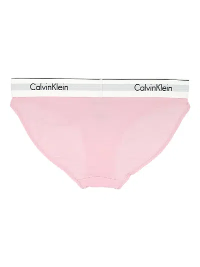 Calvin Klein Logo-waistband Briefs In Pink