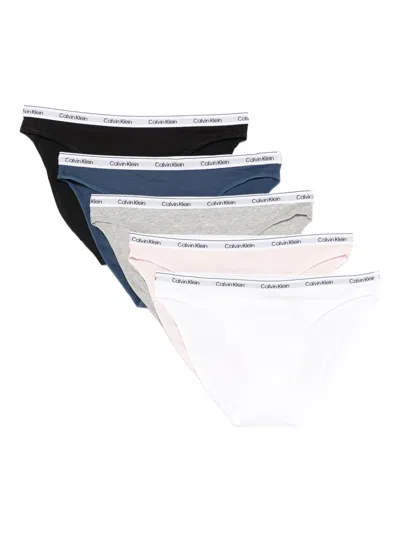 Calvin Klein Logo-waistband Briefs (pack Of Five) In Multi
