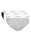 Calvin Klein Logo-waistband Briefs (pack Of Three) In Black