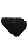Calvin Klein Logo-waistband Briefs (pack Of Three) In Black