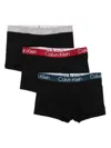 Calvin Klein Logo-waistband Briefs (set Of Three) In Black