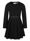 Calvin Klein Black Dress For Girl With Logo In Black