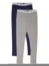 Calvin Klein Set Of 2 Logo Leggings In Grey