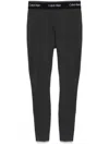 Calvin Klein Logo-waistband Performance Leggings In Black