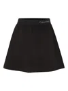 Calvin Klein Black Skirt For Girl With Logo In Black