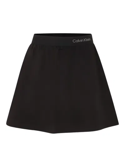 CALVIN KLEIN LOGO-WAISTBAND SKIRT
