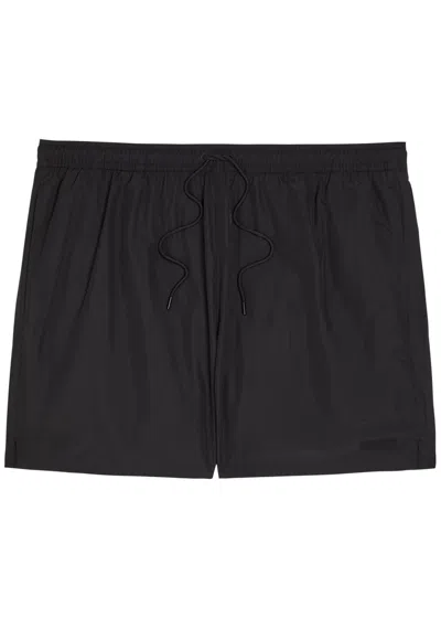 Calvin Klein Drawstring-waist Swim Shorts In Black