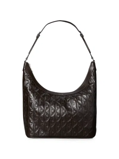 Calvin Klein Logo-deembossed Shoulder Bag In Brown