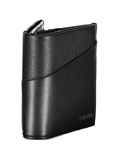 Calvin Klein Logo-detail Bifold Leather Wallet In Black