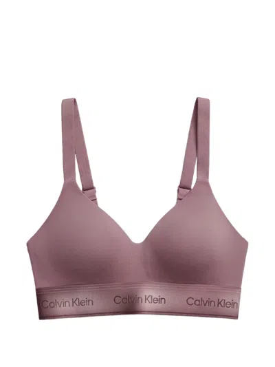 Calvin Klein Logo-detail Bra In Pink