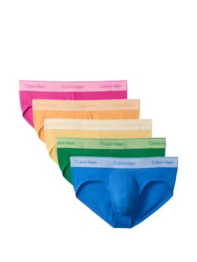 Calvin Klein Logo-detail Briefs (set Of Five) In Multi