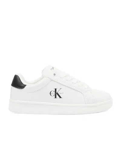 Calvin Klein Kids' Logo-detail Sneakers In White